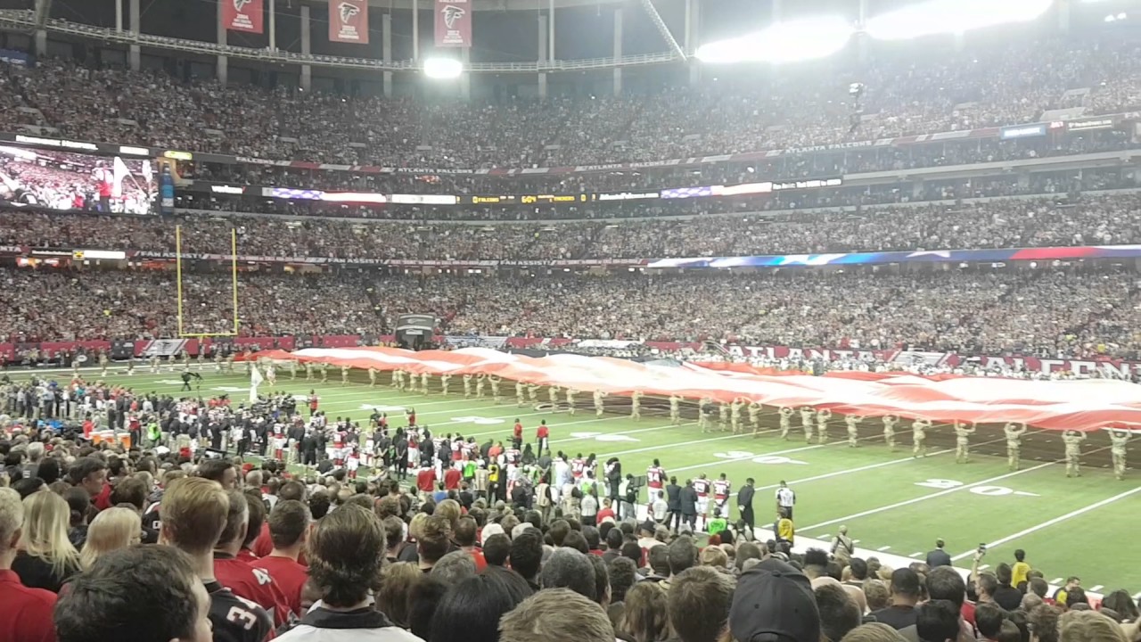 National Anthem NFC Championship, Falcons vs Green Bay! Beautiful!