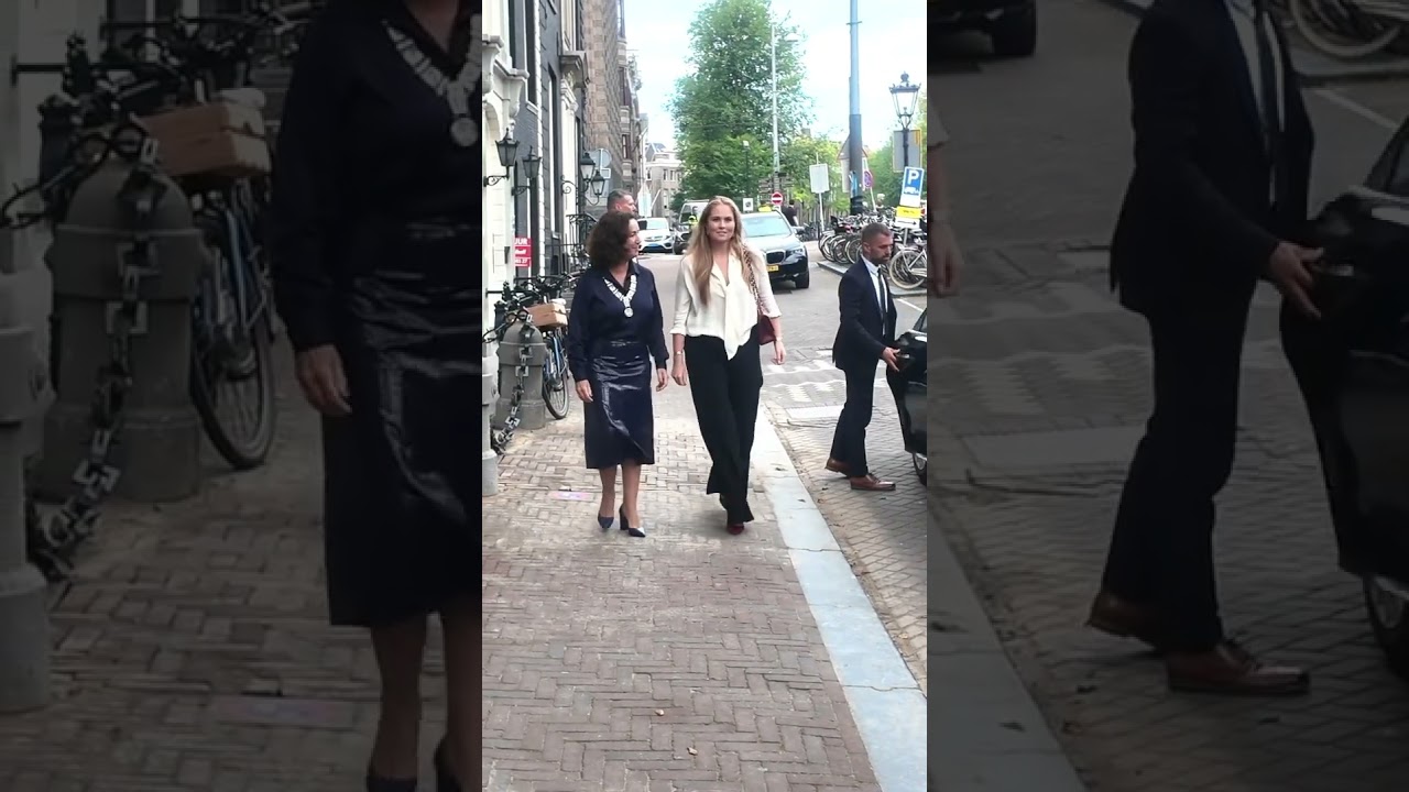 Princess Amalia Visits Amsterdam Mayor 👑 | Royal Moment on the Herengracht 🇳🇱
