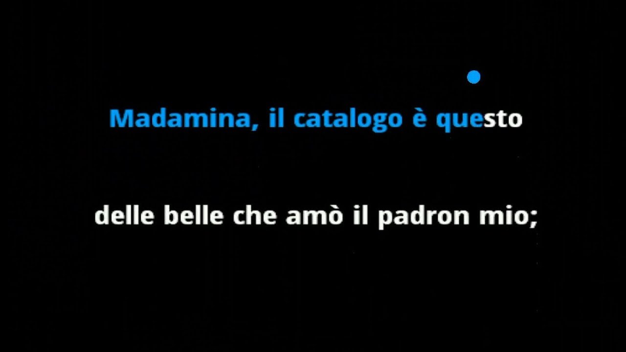 Mozart: Madamina, il Catalogo È Questo (Don Giovanni) | Karaoke with Lyrics | Instrumental