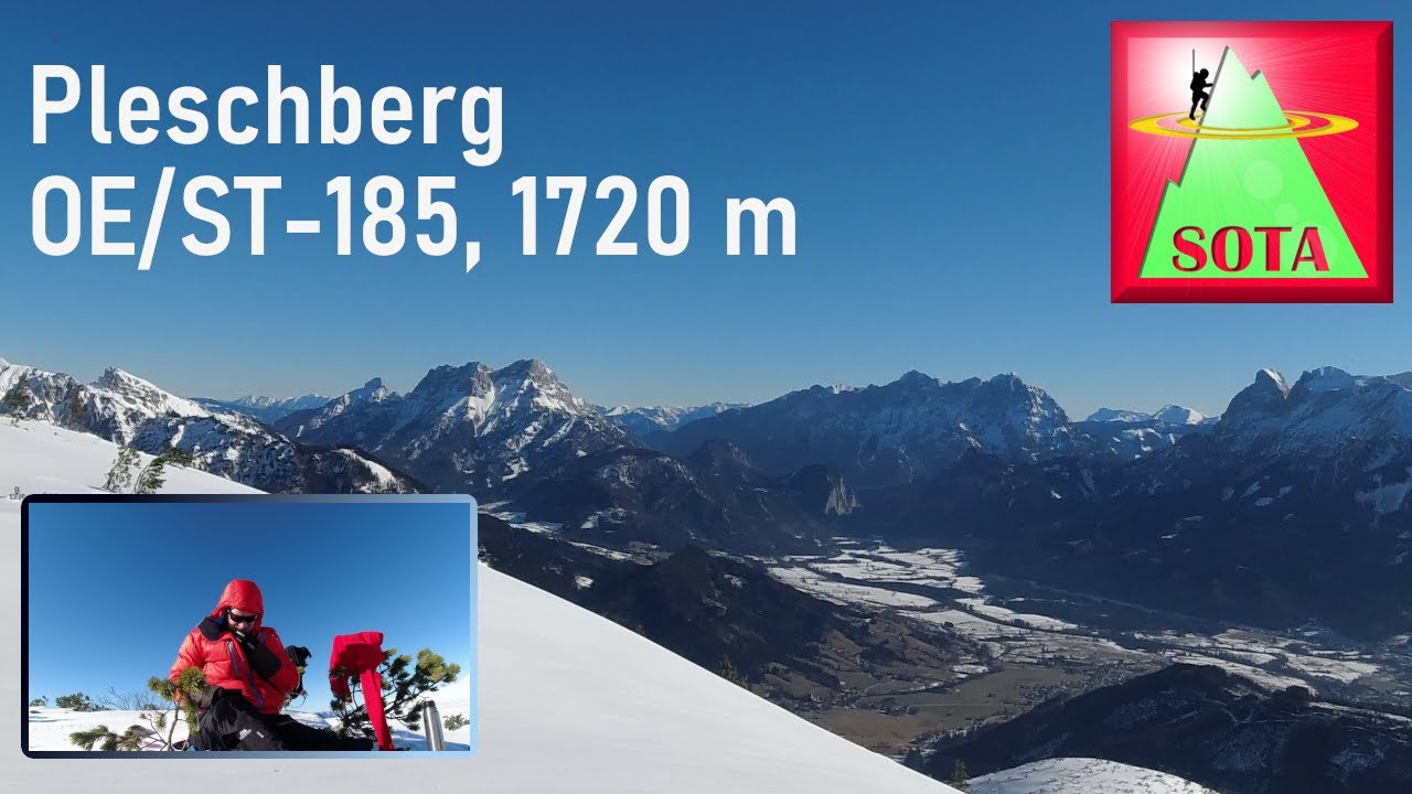 Winter SOTA activation of Pleschberg with snow shoes