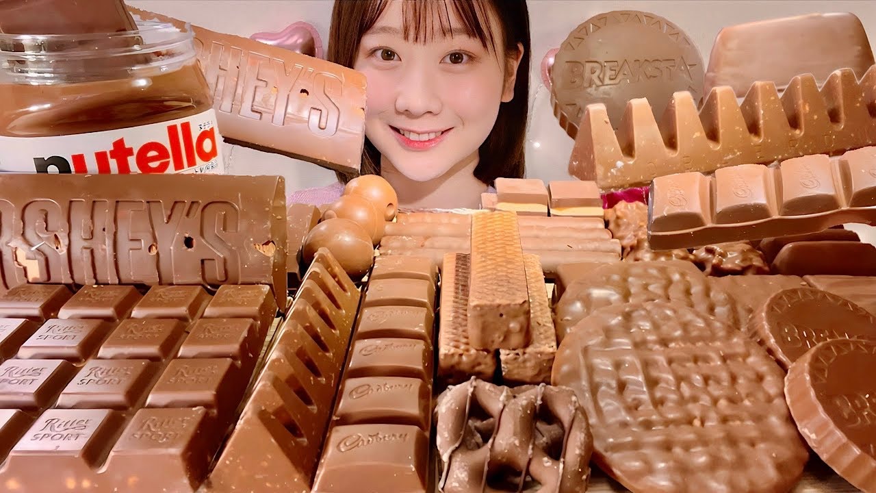 ASMR различные шоколадные конфеты 🍫【русские субтитры】【Mukbang/ Eating Sounds】