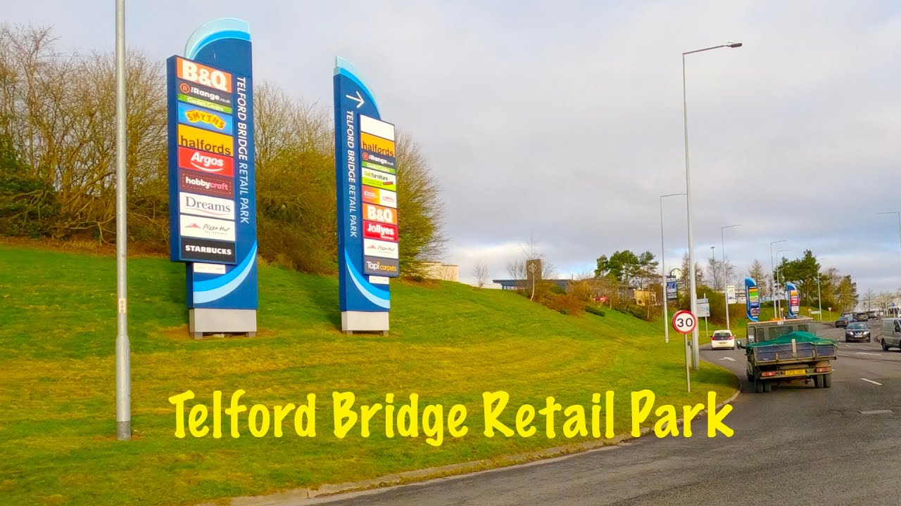 Scenic Drive From Muxton To Bridge Retail Park, Telford in 4K