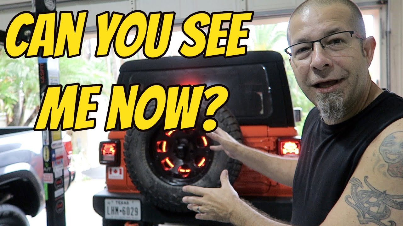 Jeep Spare Tire Brake Light Ring Install