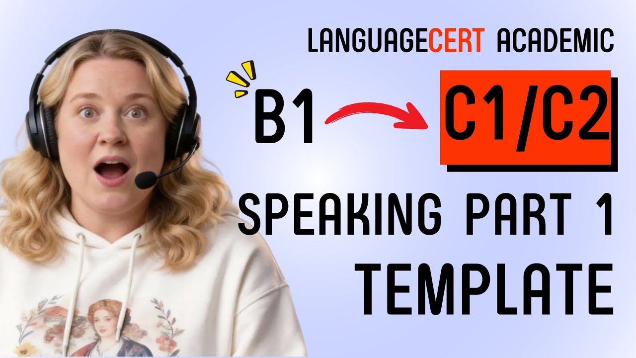3 Mins Ace LanguageCert Academic | Speaking Part 1 Template & Sample Practice 2026 #languagecert