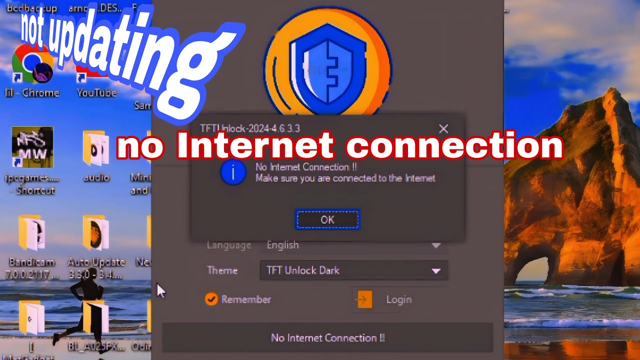 как исправить ошибку TFT Unlock Tool при отсутствии подключения к Интернету
