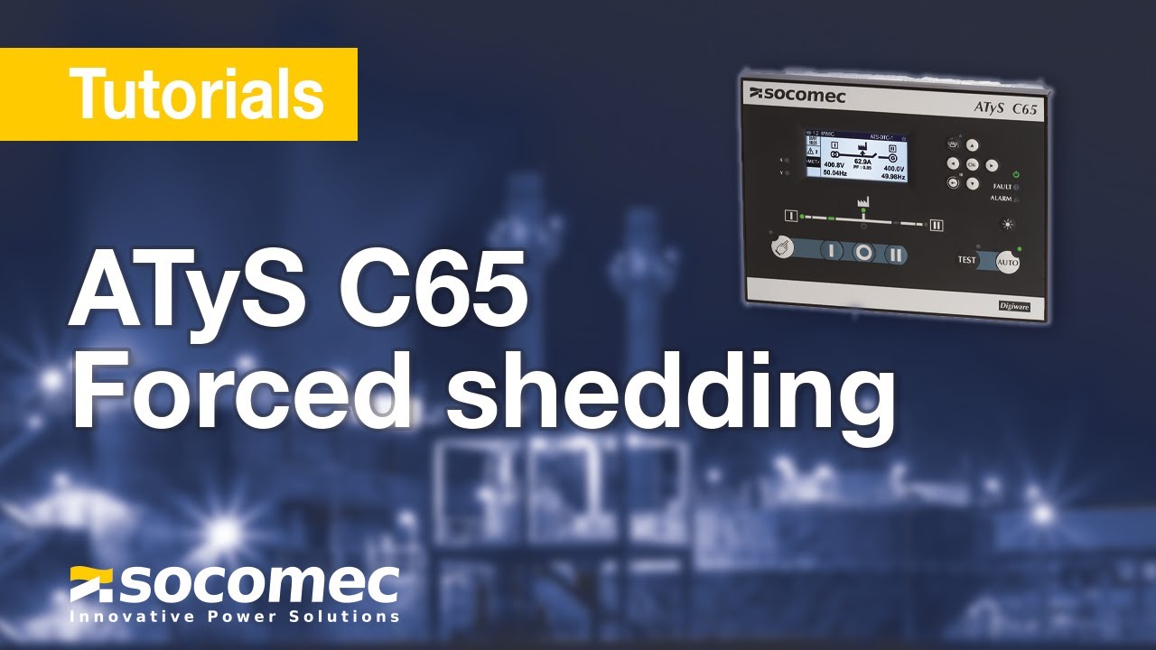 Tutorial:  how to force load shedding when transferring on ATyS C65?