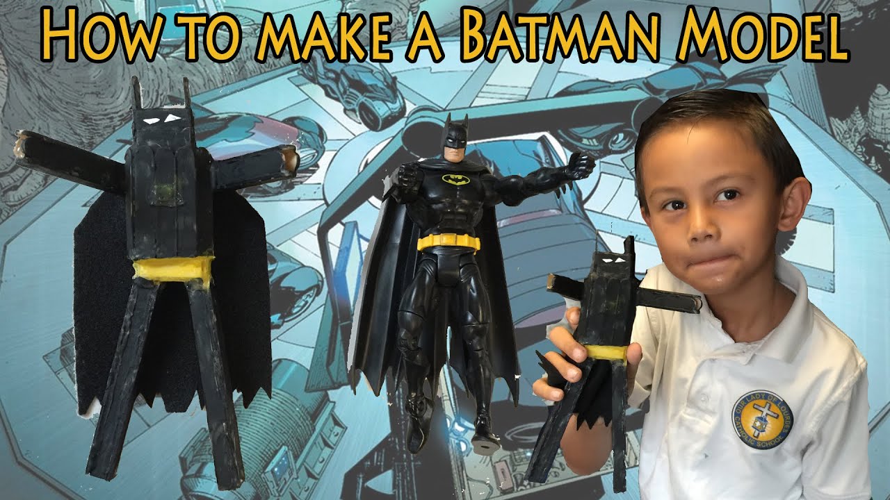 Make Batman from Popsicle Sticks