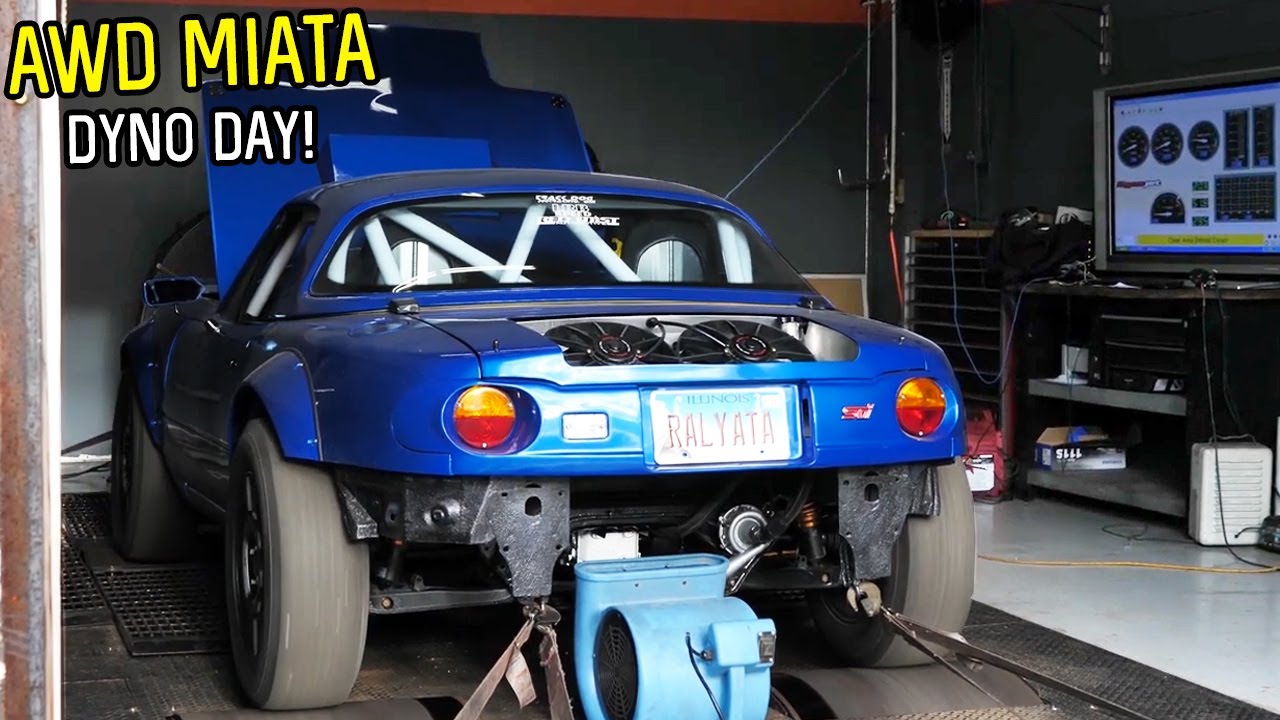 Worlds first AWD MIATA hits the DYNO and makes BIG POWER!