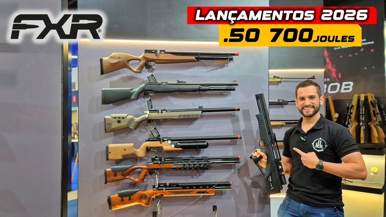NOVAS CARABINAS .50 COM ATÉ 700 JOULES AEA - LANÇAMENTOS FXR 2026 TRADE SHOW