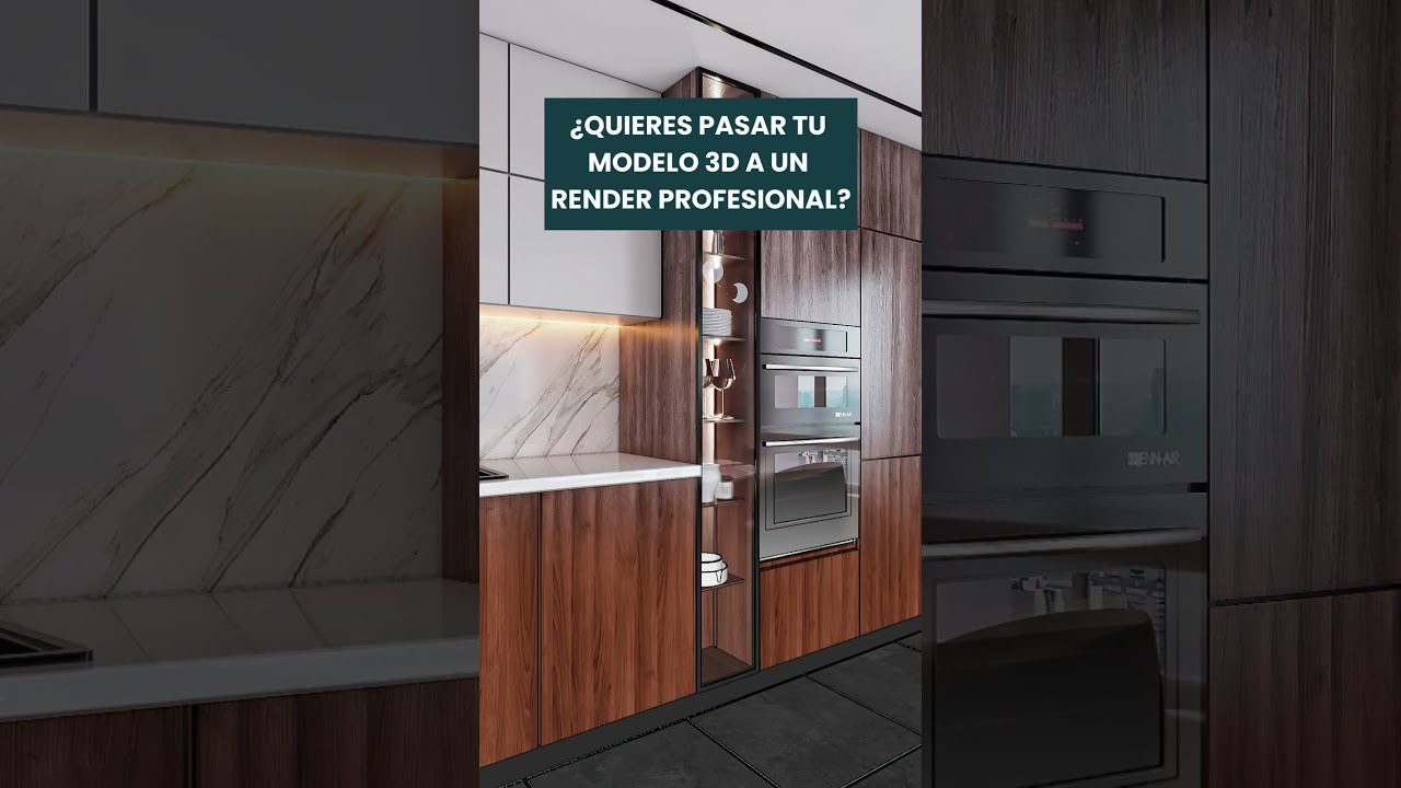 COCINA ILUMINADO CON VRAY PARA SKETCHUP #cursosketchup #rendervray