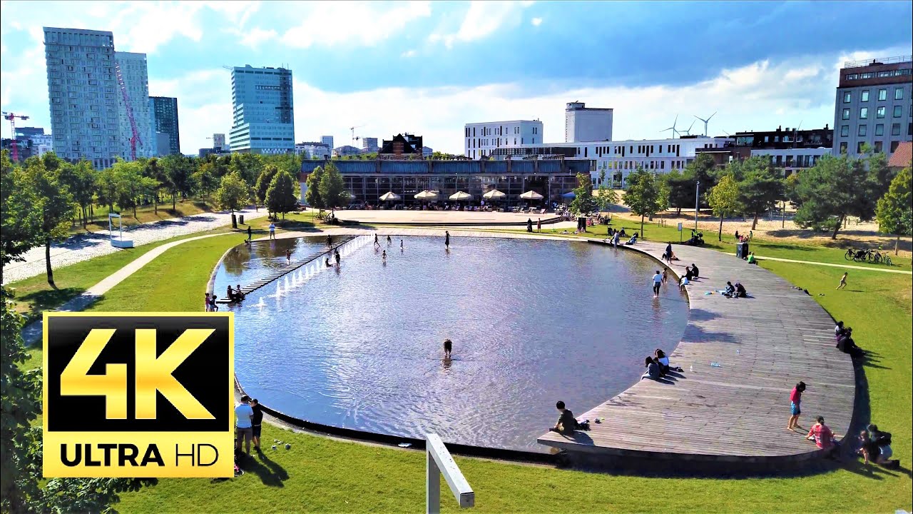 Park spoor noord - Seefhoek, ANTWERP city, Belgium 🇧🇪- 4K