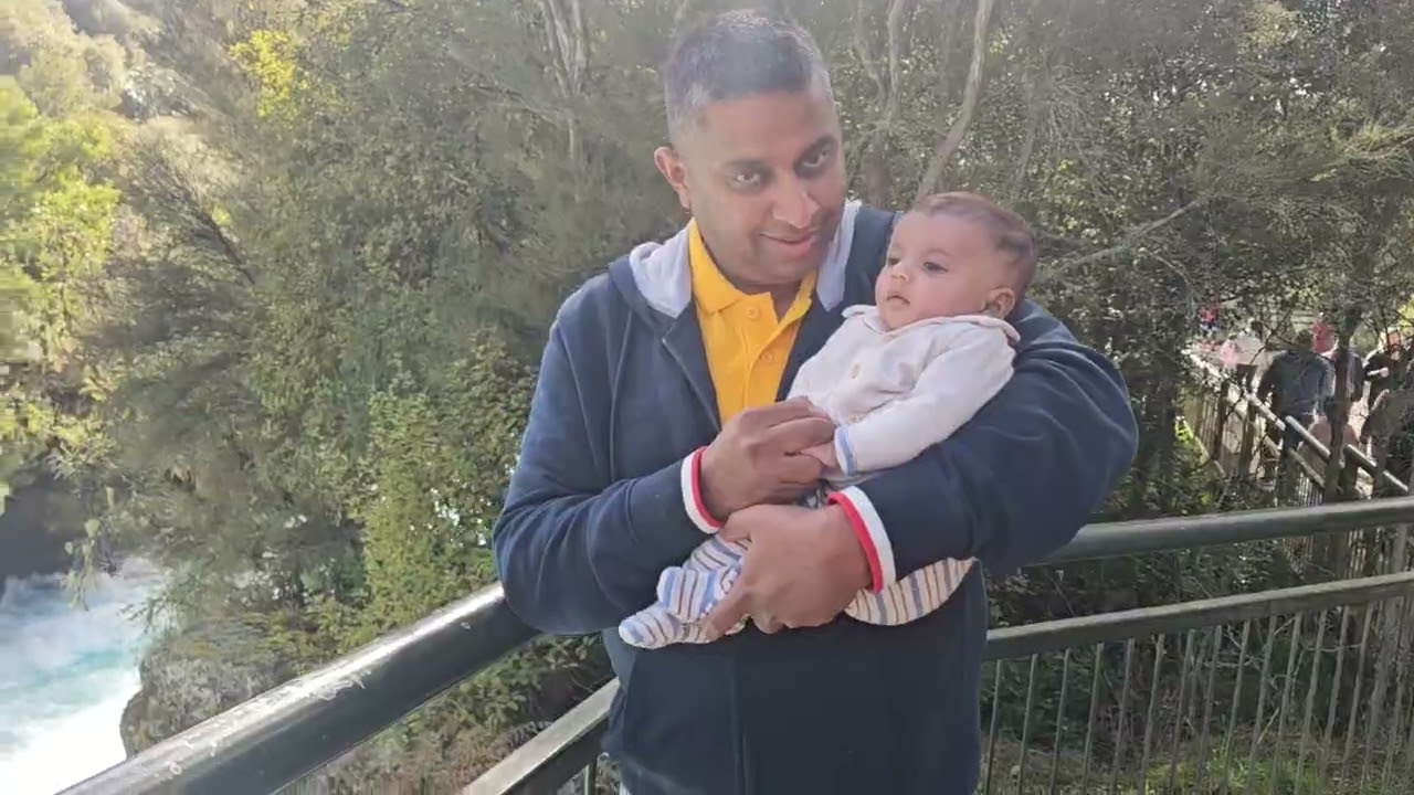Garv's 1st visit to Huka Falls with Nana Nani | Places to visit in North Island | 