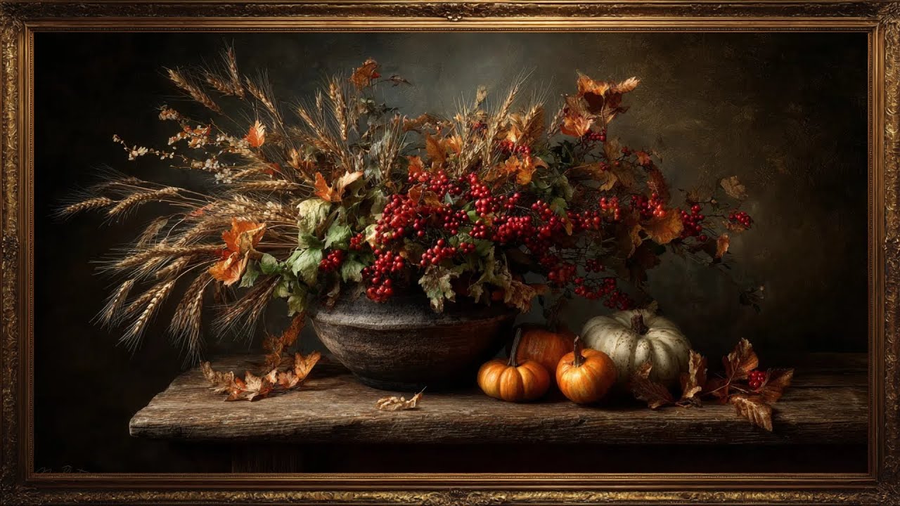 The Secret to an Elegant Home This Fall: 4K TV Art | Eternal Ambiance