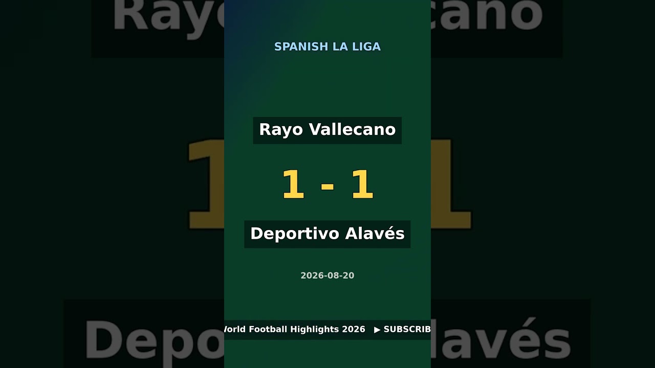 ⚡ DRAMA TO THE END Rayo Vallecano vs Deportivo Alav&eacute;s 1-1 #Shorts