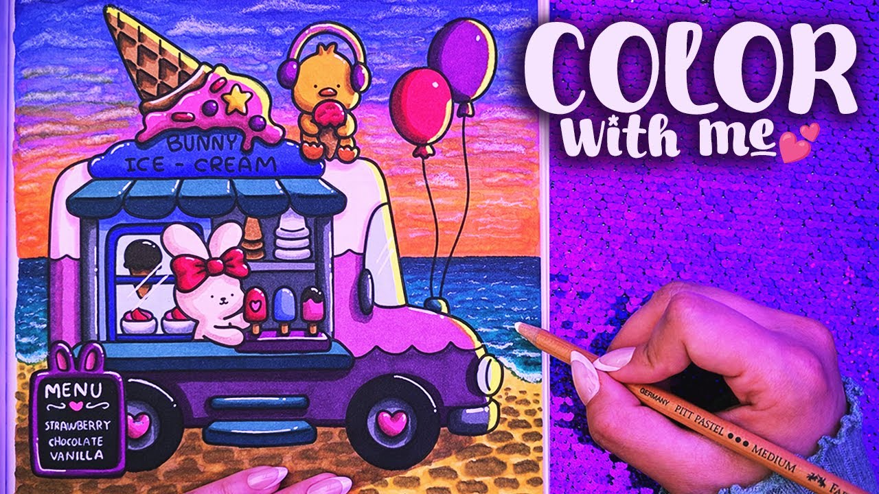 COLOR WITH ME 💜 OHUHU MARKERS + COCO WYO LITTLE CORNER 🎨 NO TALKING #asmrcoloring