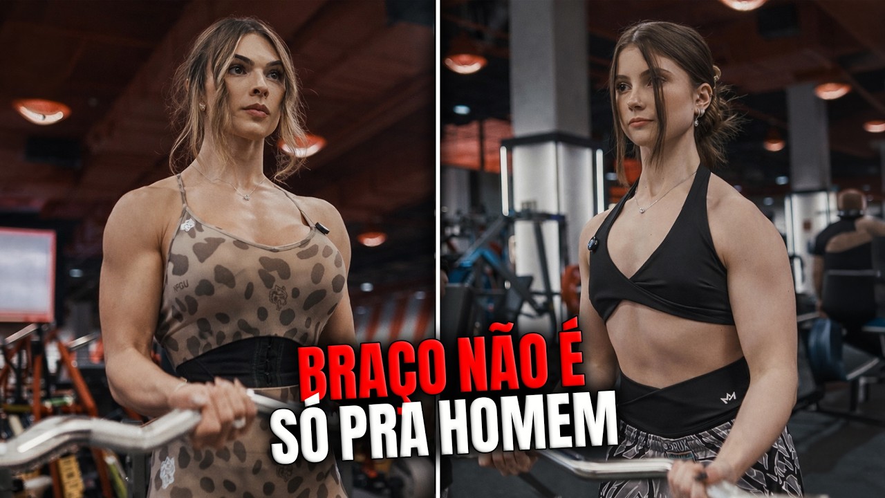 Sophia e Isa Mostrando que Mulher Treina Braço SIM