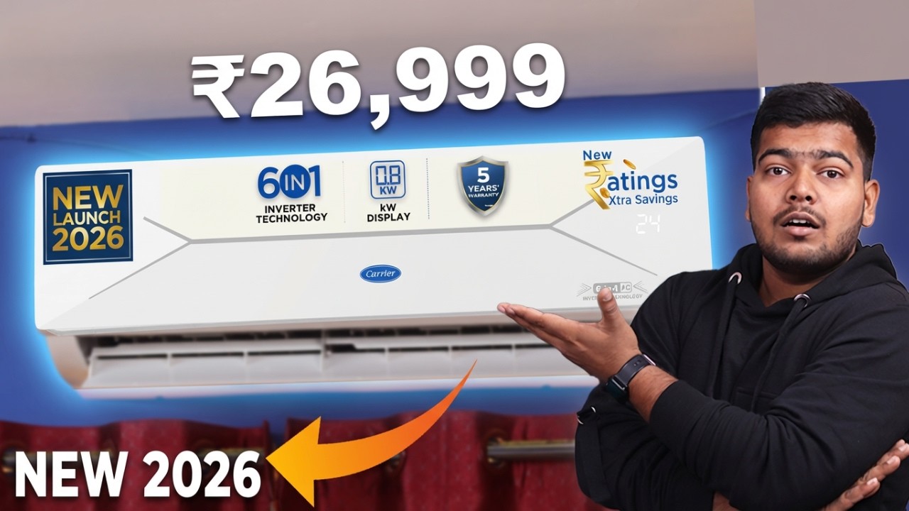 Carrier ESTER EDGE Gxi 2026 AC launched with WIFI 🔥 || Best AC to buy this Summer