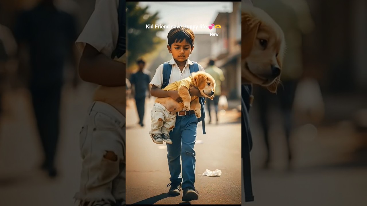 A Little Kid Saved a Puppy’s Life 😭❤️ | Real Hero Moment 🐶💖🐾 