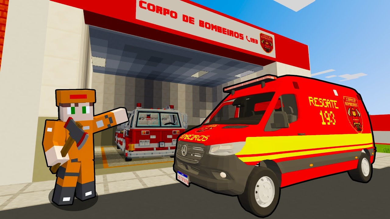 Me tornei BOMBEIRO no MINECRAFT!!!!