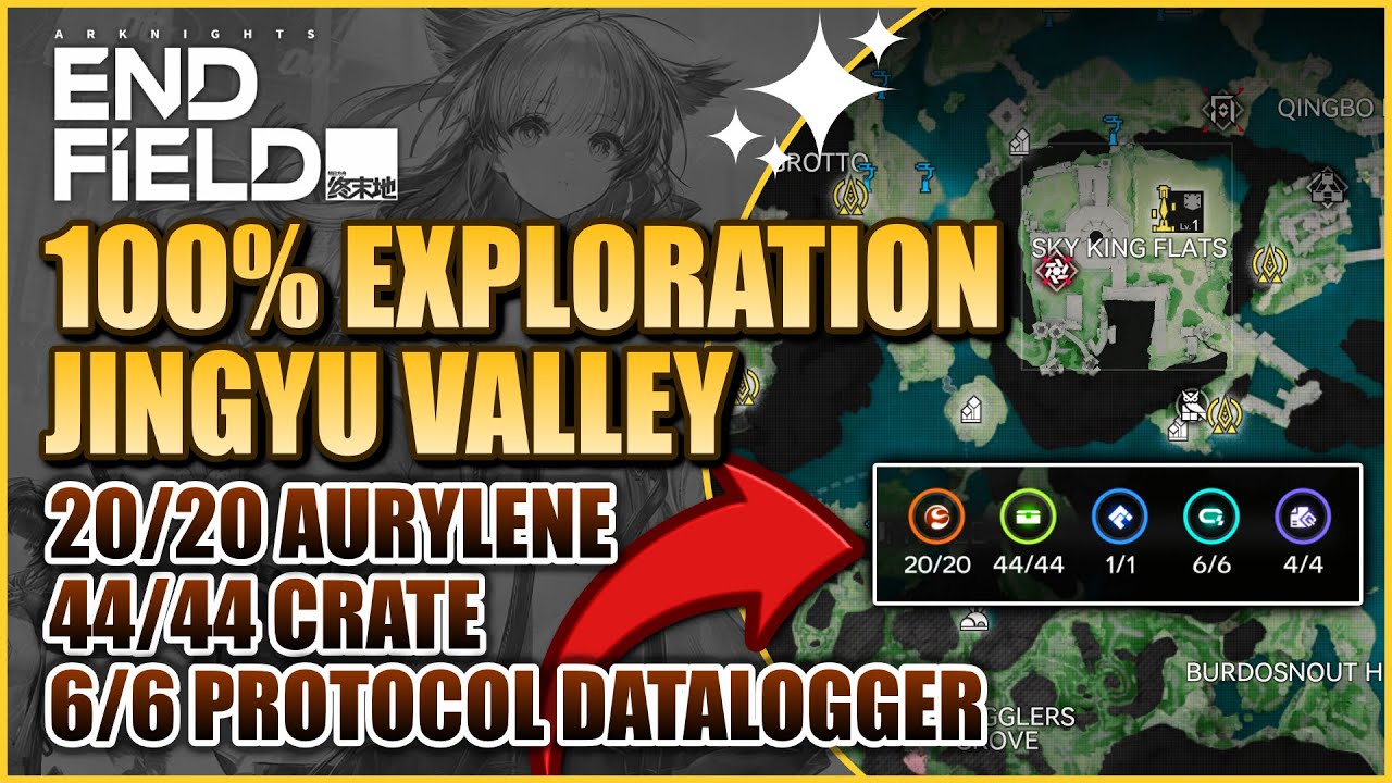 Jingyu Valley 100% Exploration Guide | All Crate, Aurylene & Protocol Datalogger | Arknight Endfield