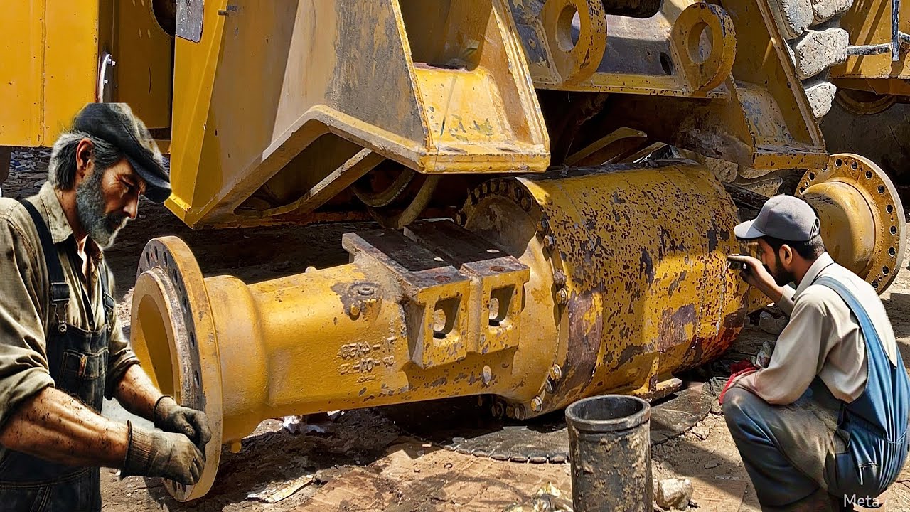 Caterpillar wheel loader tube repairing process how to repair loader gear