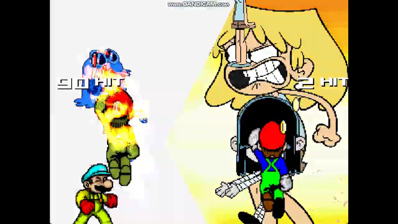 Mugen Battle #1047 Alex S, New BlueLightning2004, LuigiFan1 & New GTFoxN6Y VS Team Loud House V2