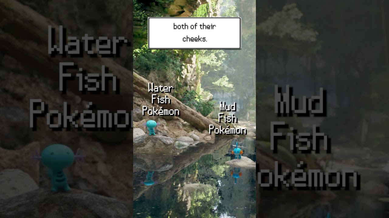 Wacky Wooper + Magnificent Mudkip!🐸🐟 #shorts #pokemon #nature