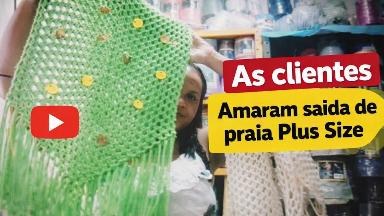 🧶Mais uma encomenda de saída de praia Tamanho Plus.. e outra para pronta entrega 