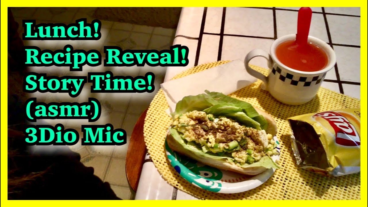 Egg Salad Recipe Reveal, Lunch & Story Time evening relaxation ASMR 3Dio Binural Mic
