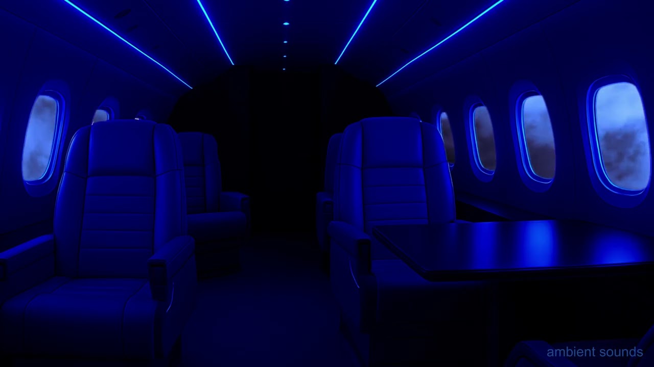 🛩️ ☁️ Sleep in a Luxury Jet | Soothing Night Flight Ambience for Deep Relaxation (10 Hours)