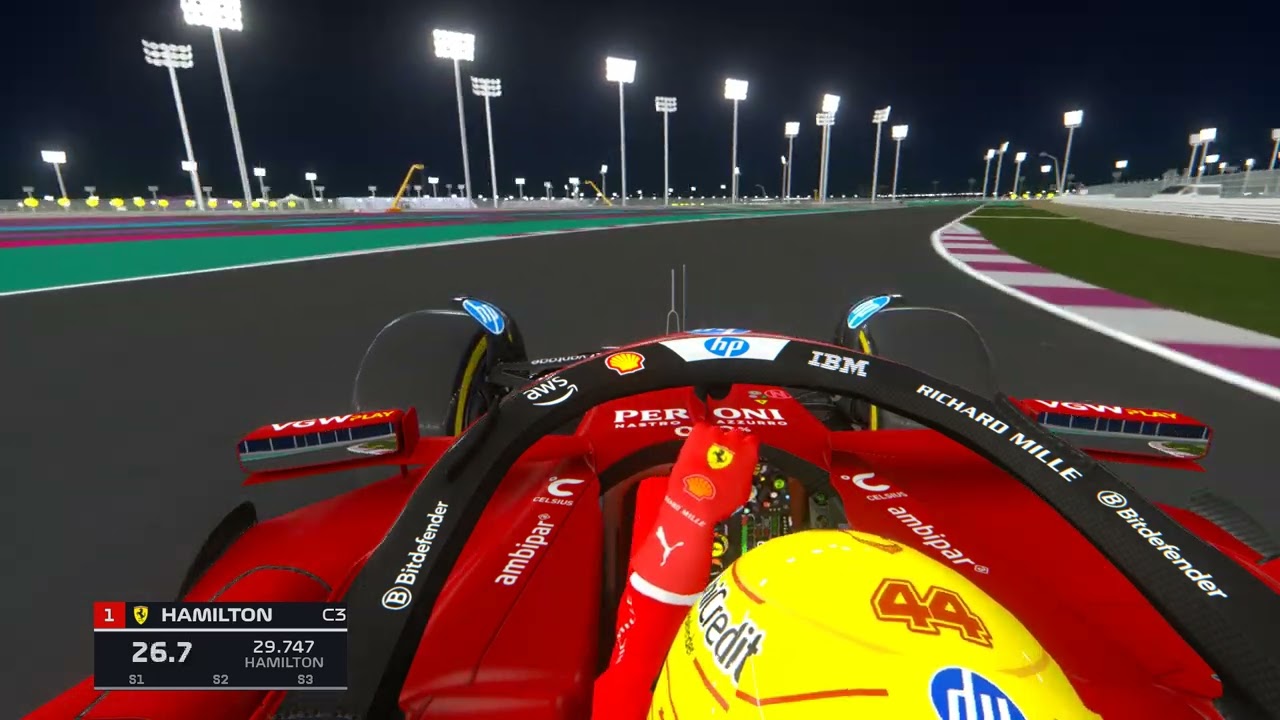 Lewis Hamilton qualifying at the Loasail International Circuit in Assetto Corsa