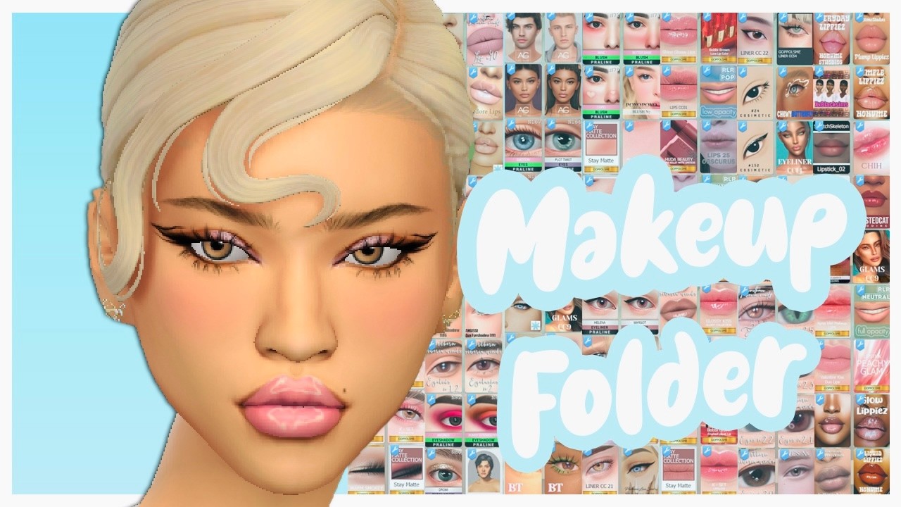 4GB Sims 4: CC BEAUTY FAVES - THE SIMS 4 CC FOLDER. Skins, Makeup, More! + Links!