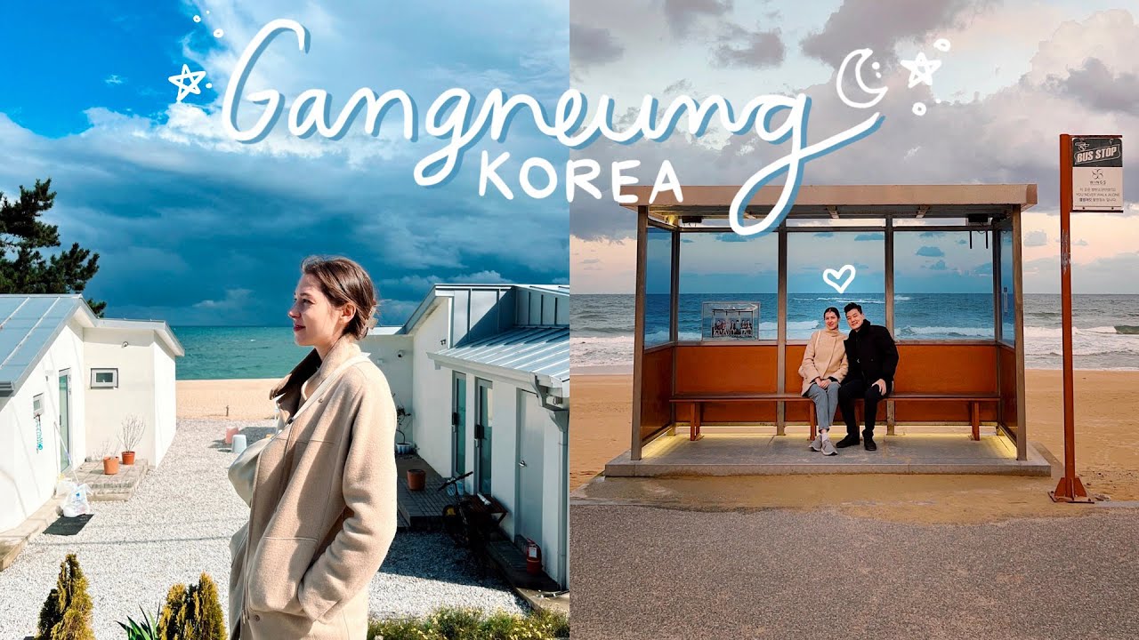 GANGNEUNG, Korea - Day to Night 🌙 Beautiful Seaside Cafe, BTS Bus Stop | Korea's East Coast 🌊