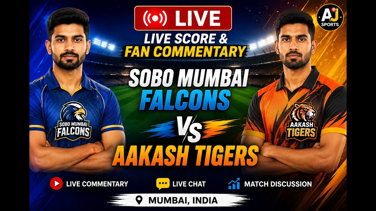 🔴 SMF vs ATMWS | SOBO Mumbai Falcons vs Aakash Tigers MWS | Live Score & Match Discussion