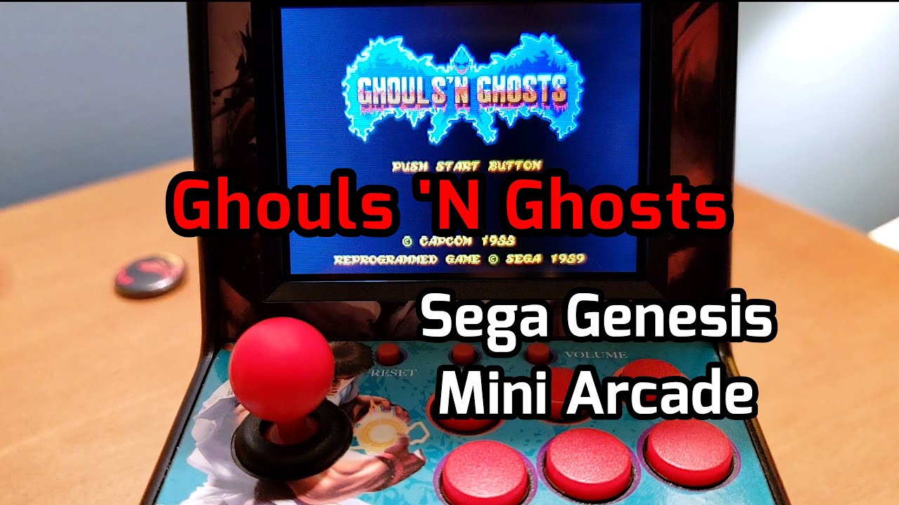 Ghouls N Ghosts Level 1 Gameplay on Sega Genesis Mini Arcade Game Machine by Golden Security