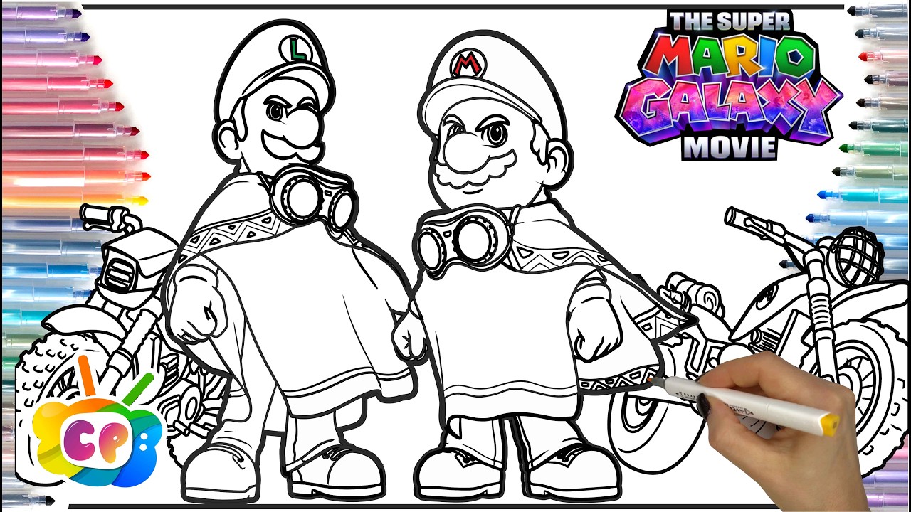 Super Mario galaxy new trailer /Super Mario galaxy movie coloring page/Super Mario galaxy characters