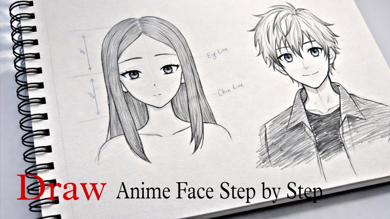 How Draw Anime Face Step by Step for Beginners 