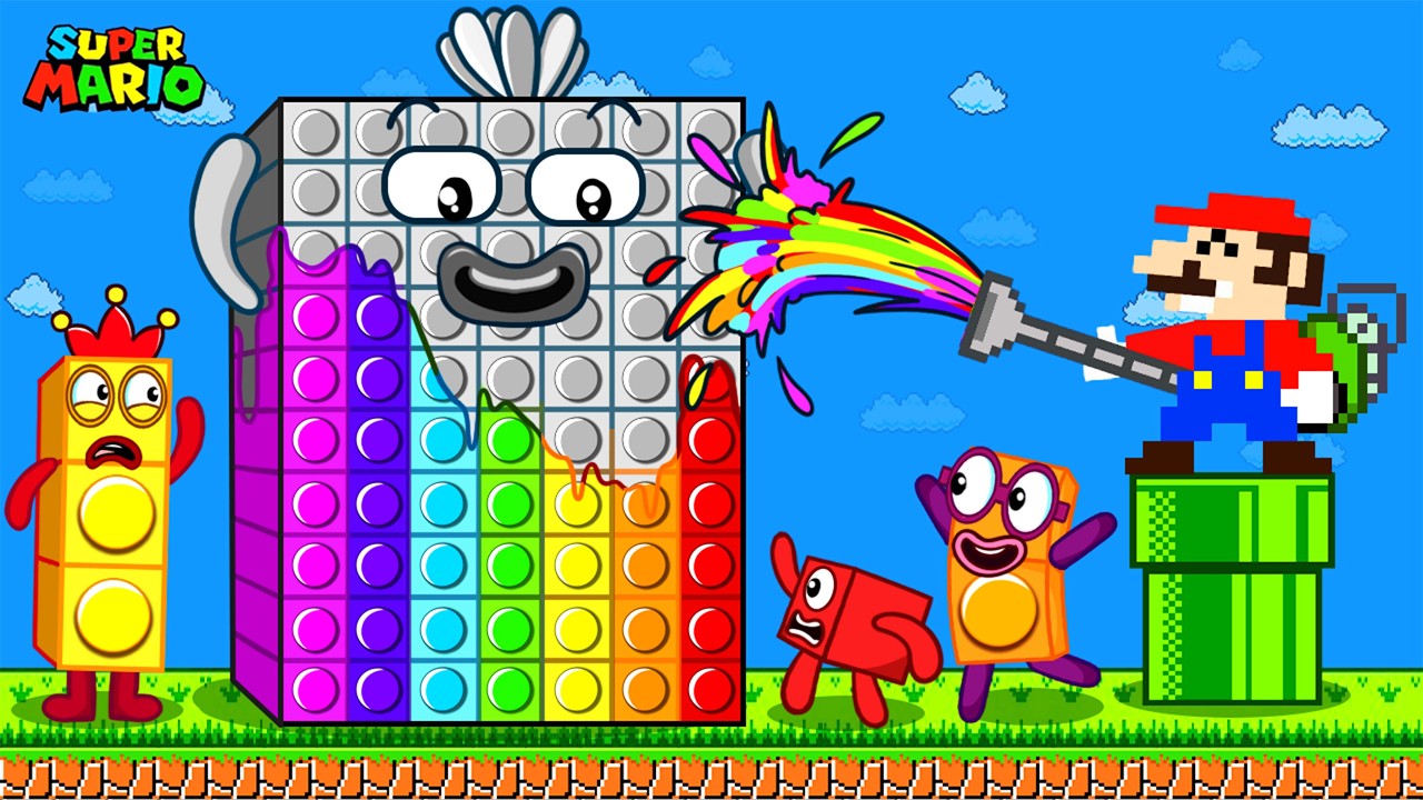 Finish The Pattern? Mario Painting All Number to RAINBOW in Maze Challenge | Game Animation