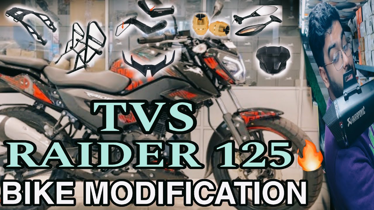 TVS RAIDER 125 NEW BIKE ACCESSORIES 🔥😍// COMBO ACCESSORIES OFFER 😍 // RAIDER 125 BIKE LIGHTS...