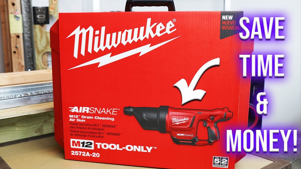 Milwaukee Tools M12 Air Snake - Plumbing Tool That Will Save You TIME & MONEY!