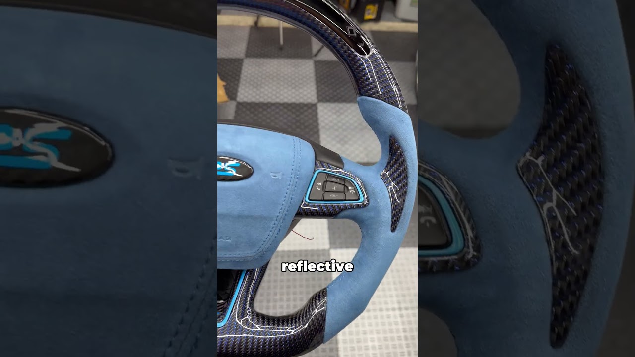 Where are my Focus owners at⁉️✅Fully reshaped with flat bottom✅Blue reflective carbon fiber✅