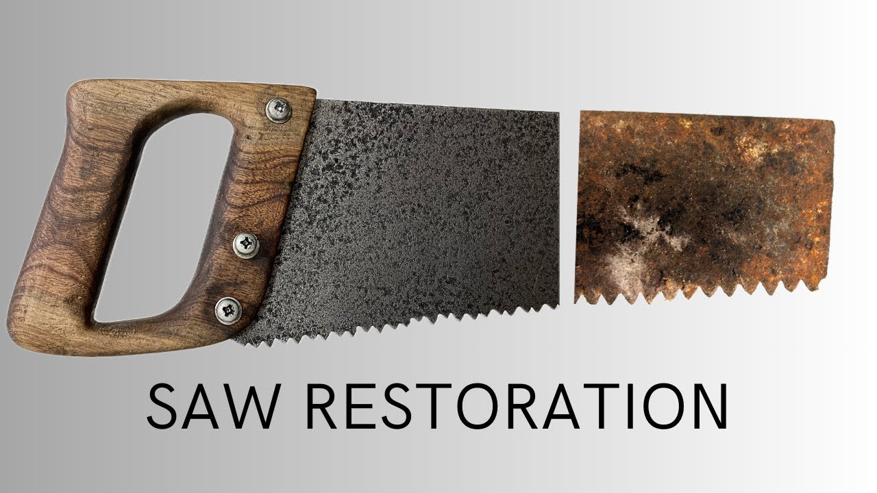 DIY Restoring a 100 Year Old Hand Saw #papacrew #DIY #customizing