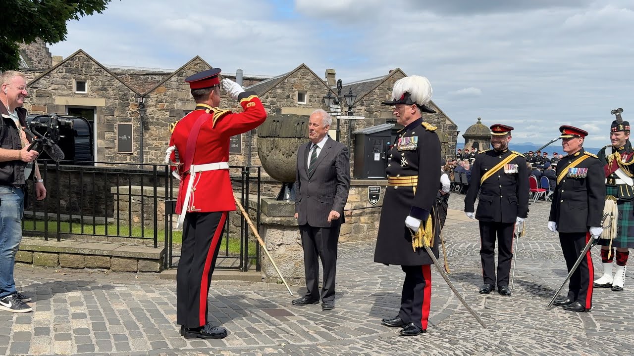 British Army Band Catterick come to Edinburgh Castle, Scotland for the 21 Gun Salute