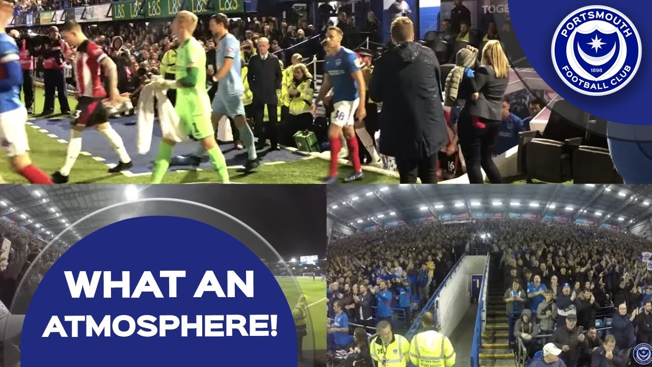 The famous Fratton Park atmosphere pre-South Coast Derby