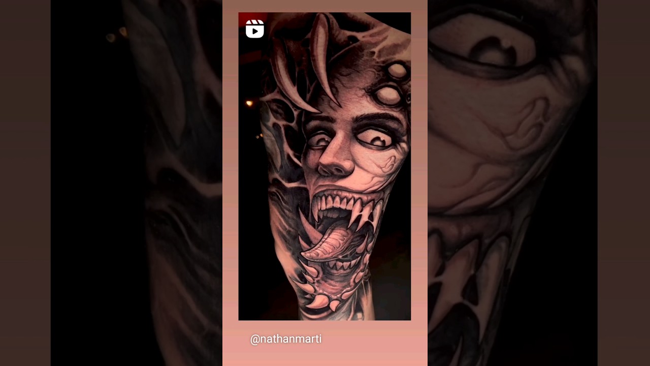 Beautiful 😍 #dark #tattoo by artist: @nathanmarti #skinart #tattoos #tattooculture #inked #inkaddict