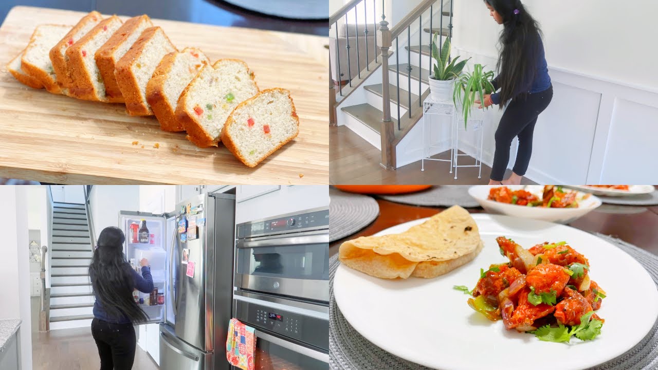 EVENING TO DINNER VLOG👩‍🍳NEW MEMBER IN MY KITCHEN/NEW 🌹🪴BAKING🍌BREAD🥧/QUICK DINNER 🥘