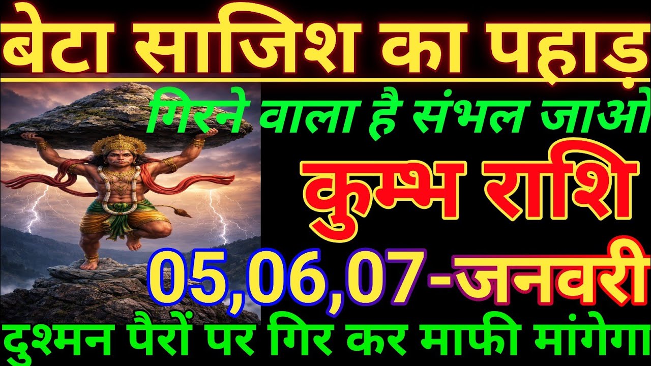 कुम्भ राशि बेटा साजिश का पहाड़ गिरने वाला है संभल जाओ/kumbh rashi,aquriuas