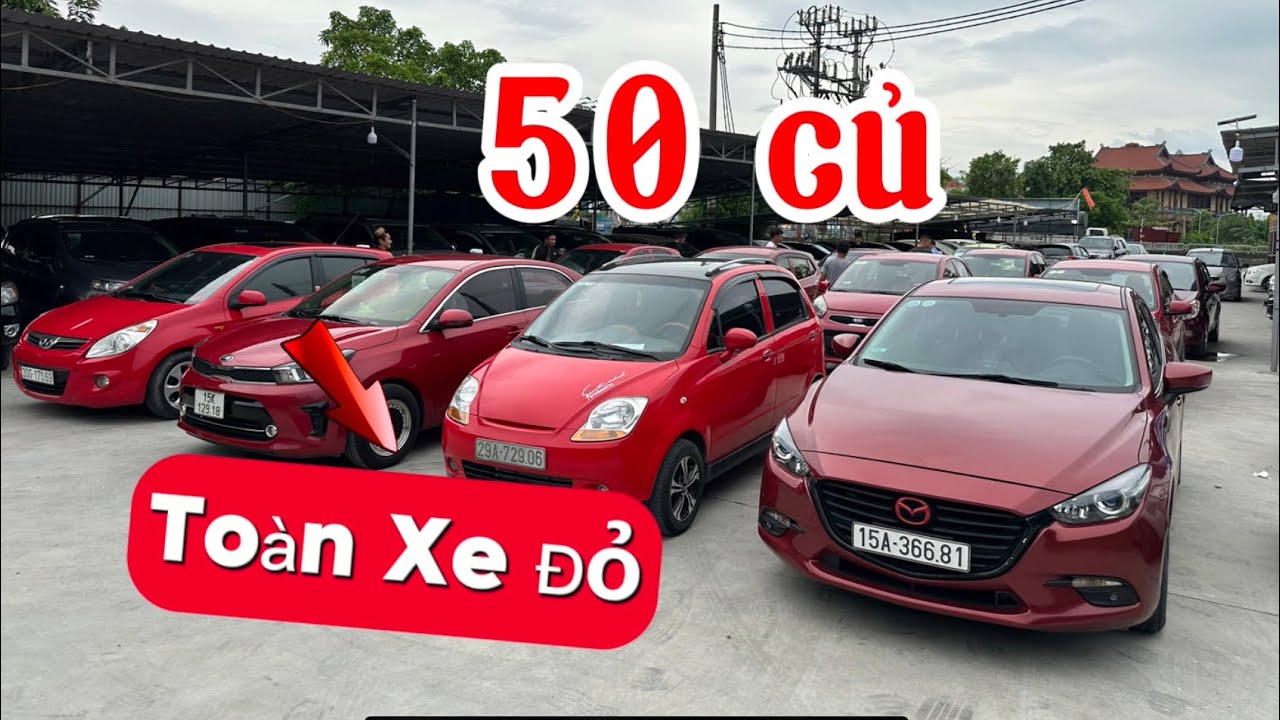 Chỉ 50tr (trả thẳng) - Dàn xe oto cũ màu đỏ - Gia Đình - Taxi có - cho ai yêu màu đỏ 0816662386