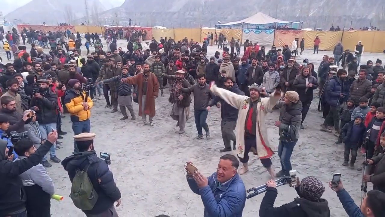 Ganish players dance at Aliabad Hunza #hareep #hunza