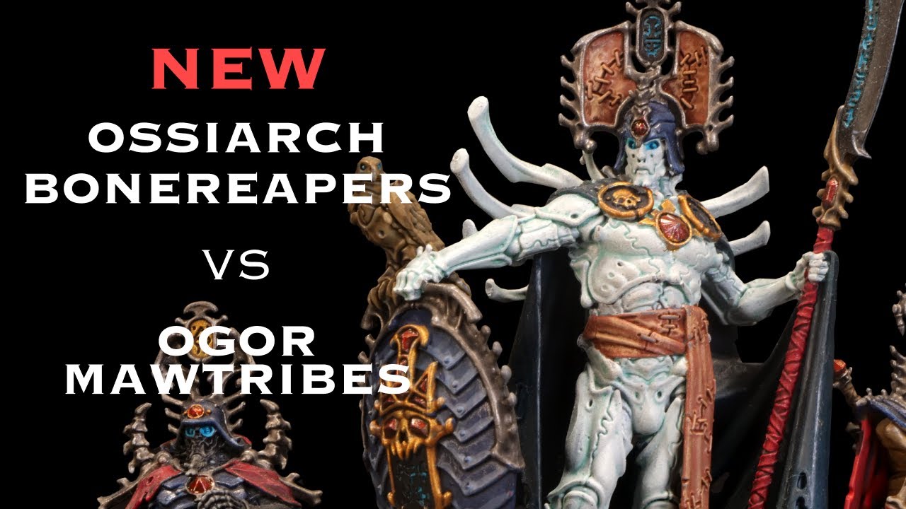 OSSIARCH BONEREAPERS vs Ogor Mawtribes -  NEW BATTLETOME Age of Sigmar Battle Report